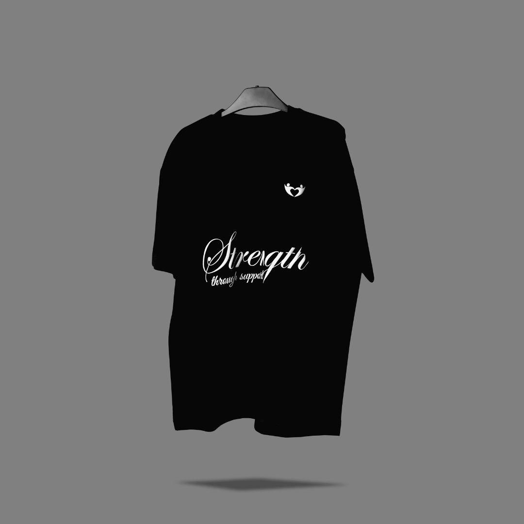 Strength Through Support” T-Shirt – We Hold A Hand Edition