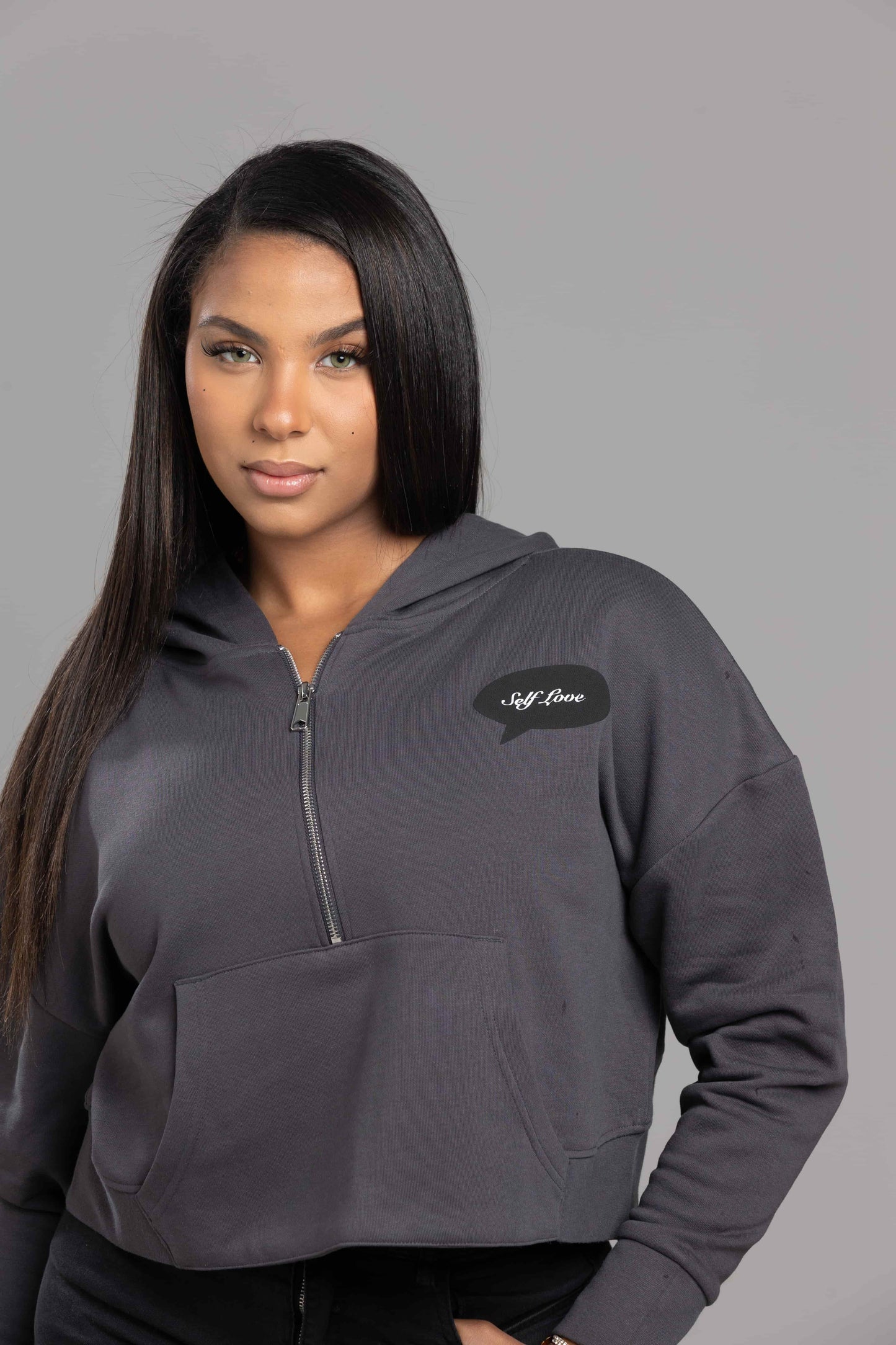 Self Love” Hoodie – Empowerment Grey Edition
