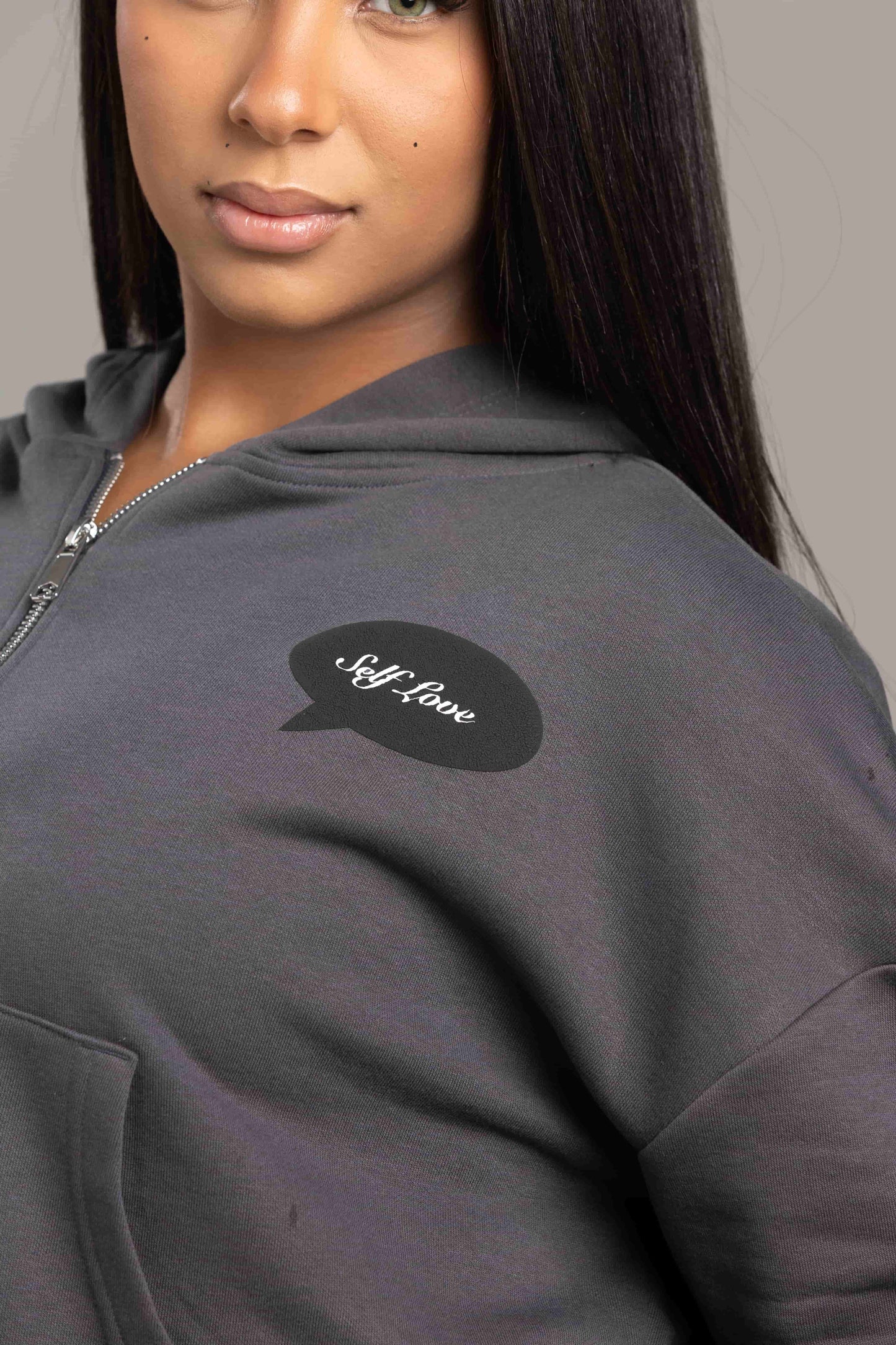 Self Love” Hoodie – Empowerment Grey Edition