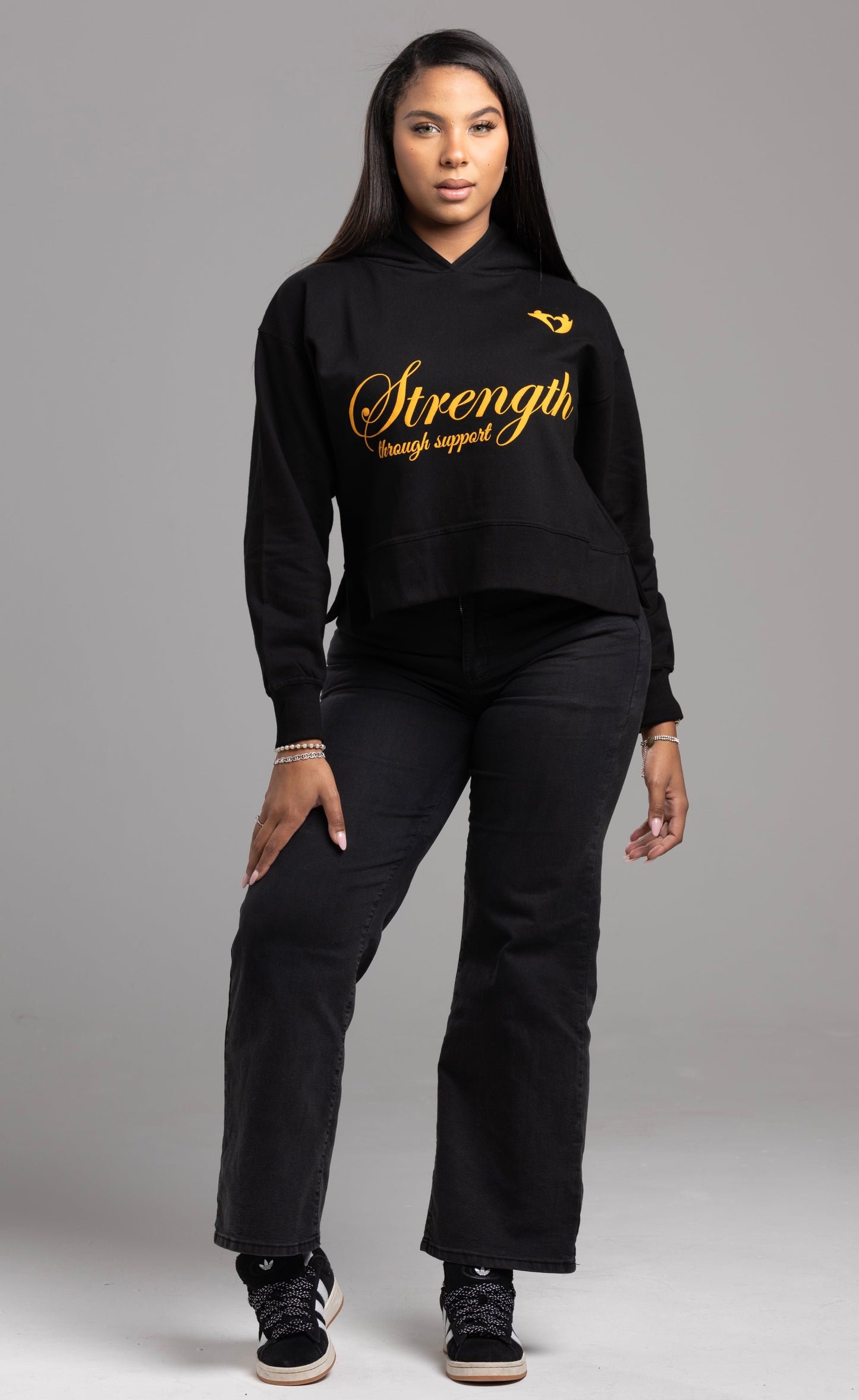 Strength Through Support” Hoodie – We Hold A Hand Edition