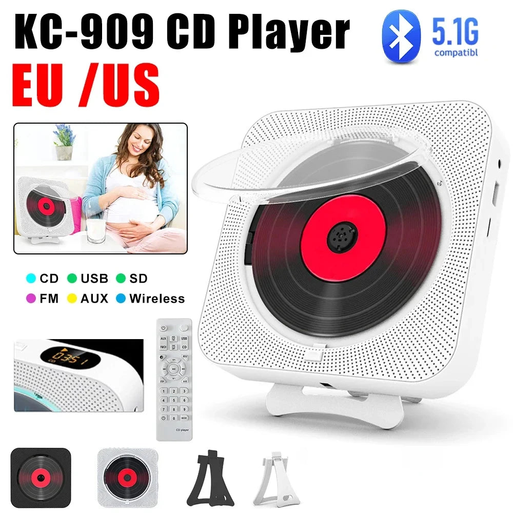 Wall-Mountable Bluetooth CD Player