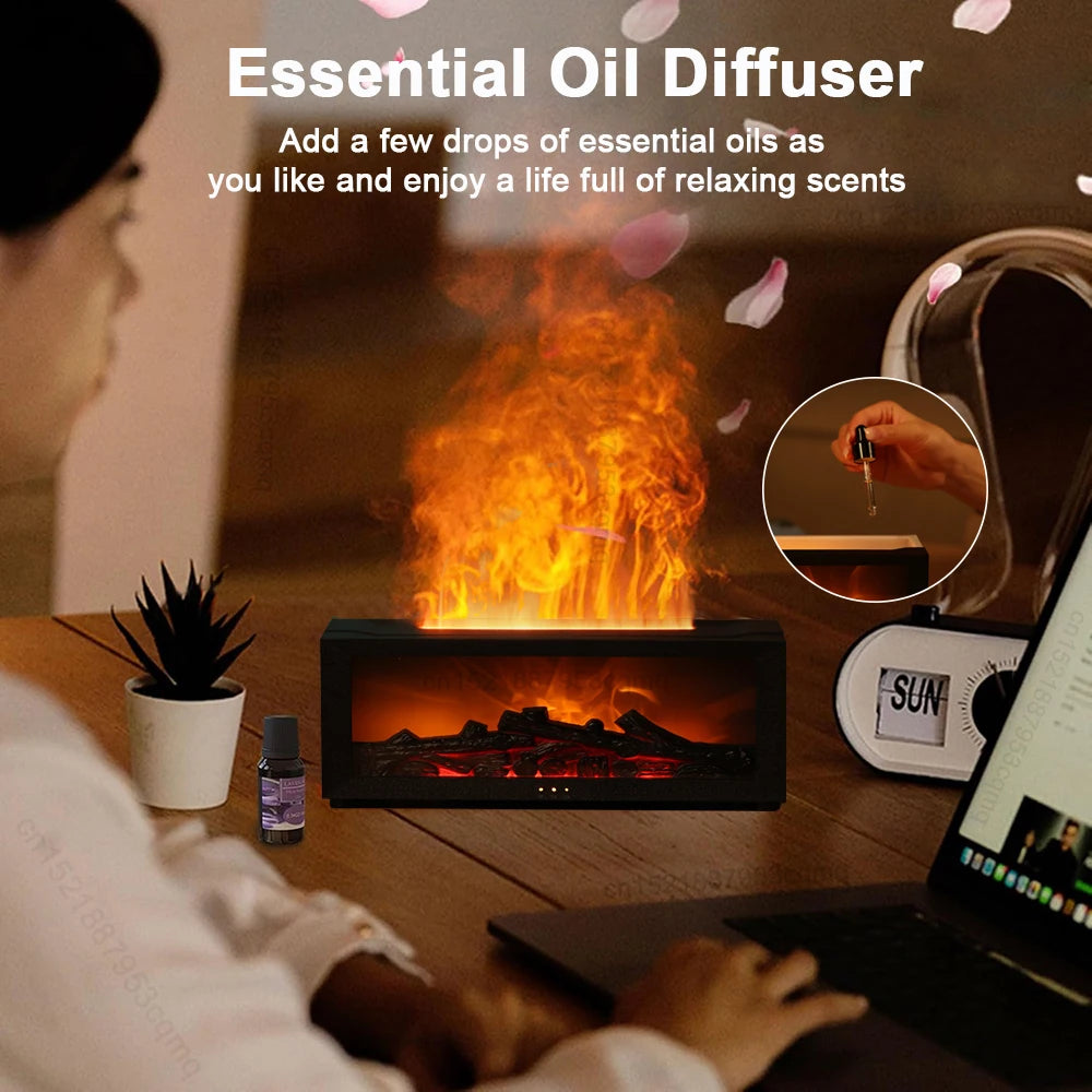 Flame Aroma Diffuser – Stress Relief & Relaxation with Aromatherapy