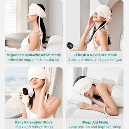 Electric Migraine Relief Cap &amp; Eye Massager