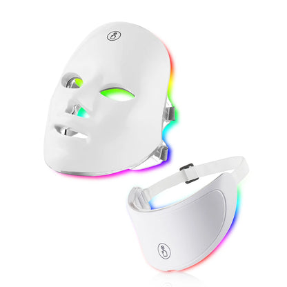 7-Color LED Facial Mask with Neck