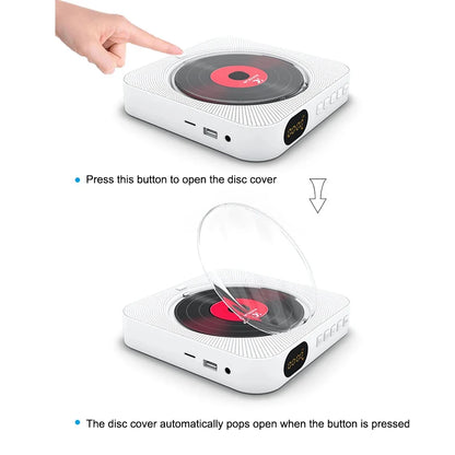 Wall-Mountable Bluetooth CD Player