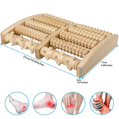 Wooden Foot Roller Massager