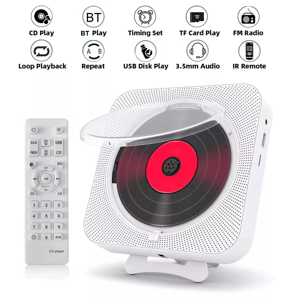 Wall-Mountable Bluetooth CD Player