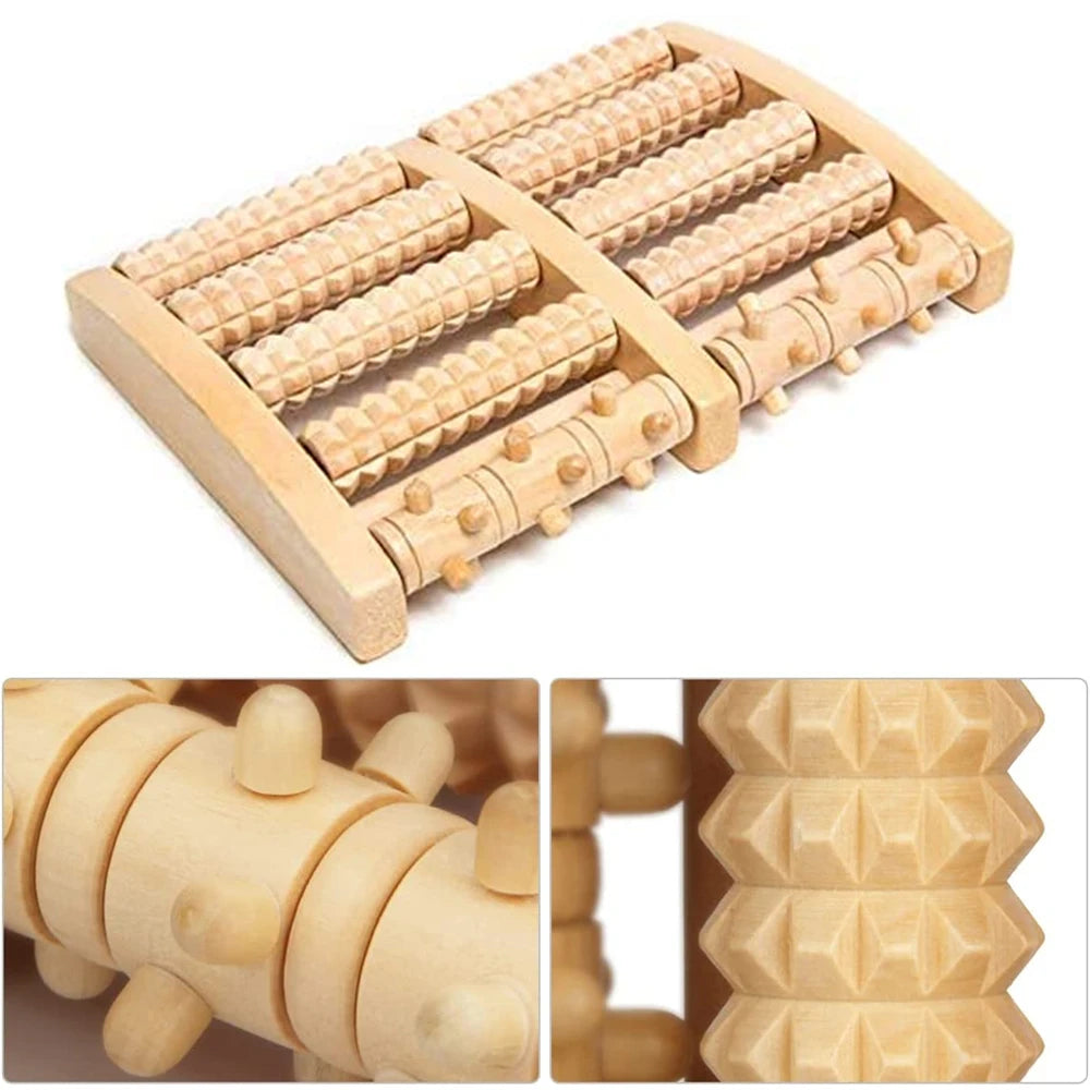 Wooden Foot Roller Massager