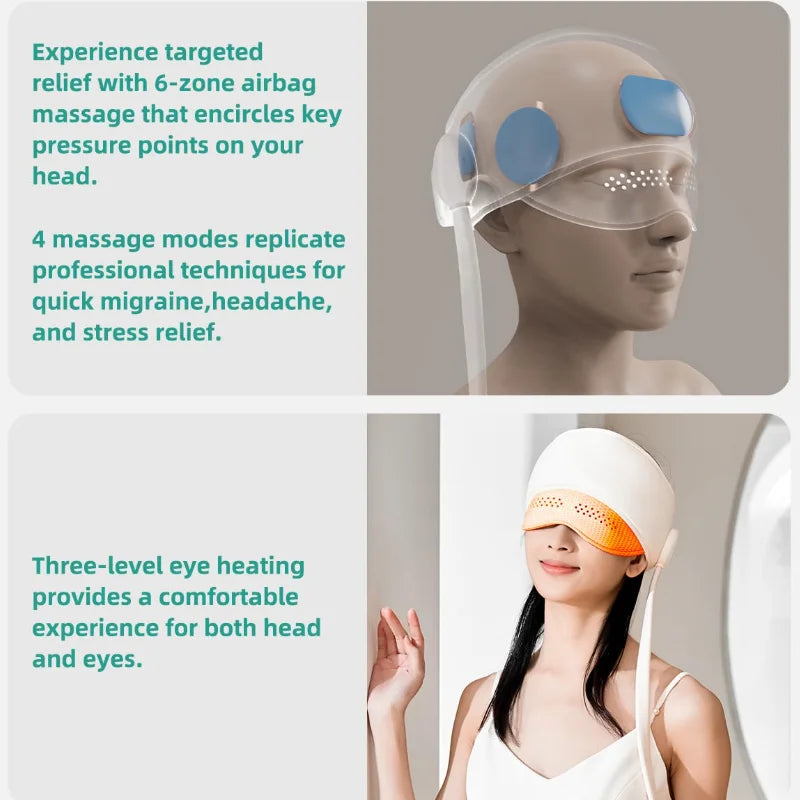 Electric Migraine Relief Cap &amp; Eye Massager