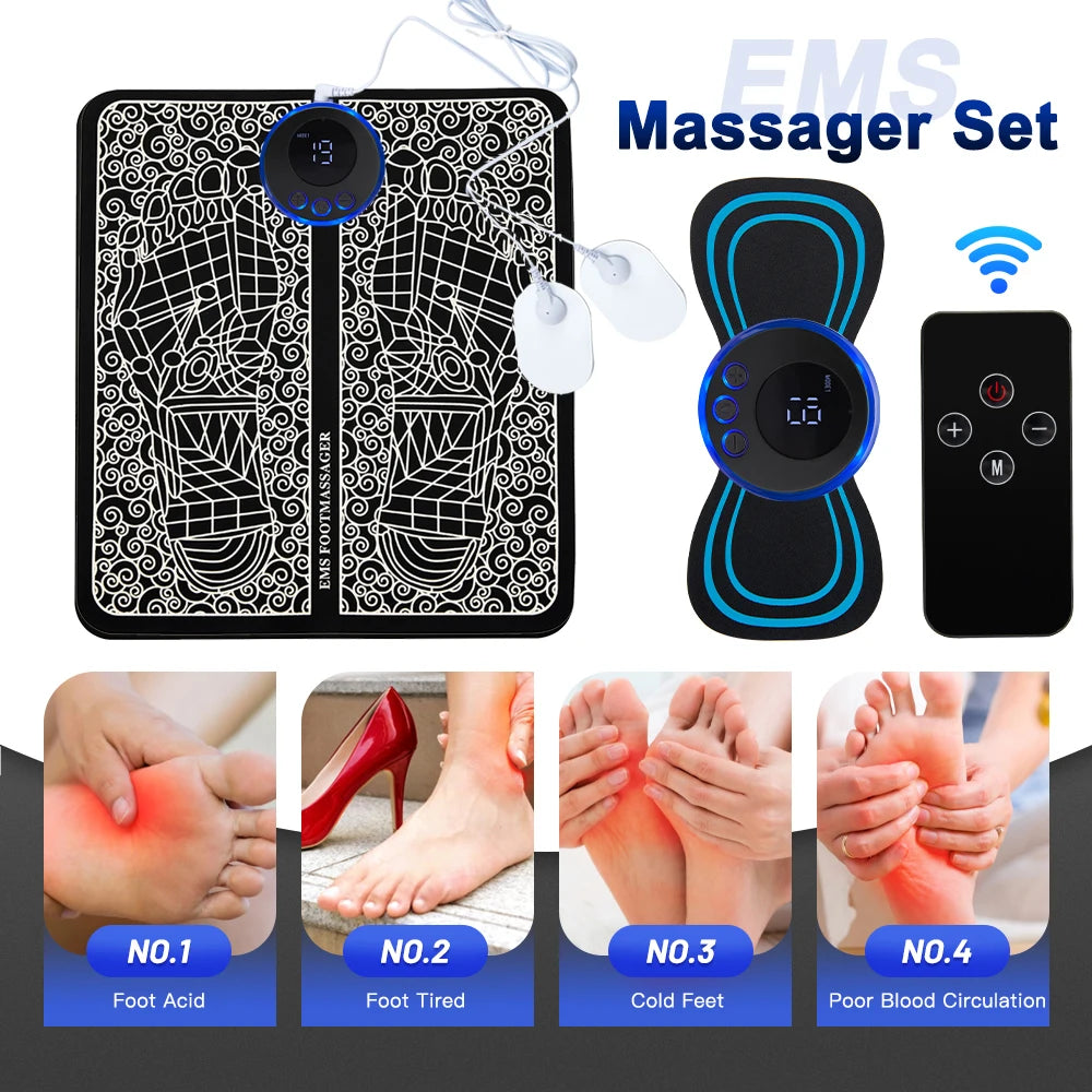 Electric EMS Foot Massager Pad