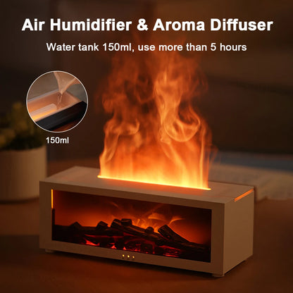 Flame Aroma Diffuser – Stress Relief & Relaxation with Aromatherapy