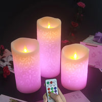 3pcs candle 1 remote