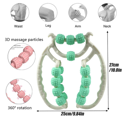 20-Wheel Annular Leg Clamp Massager