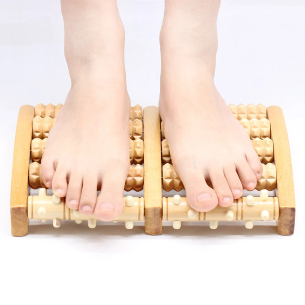 Wooden Foot Roller Massager