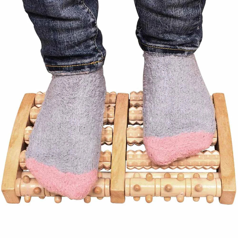 Wooden Foot Roller Massager