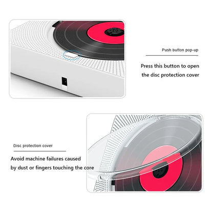 Wall-Mountable Bluetooth CD Player