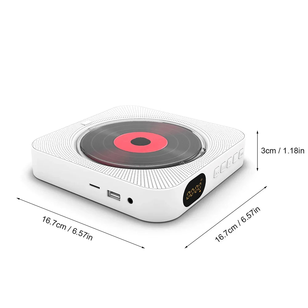 Wall-Mountable Bluetooth CD Player