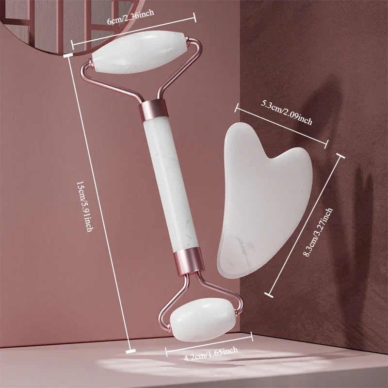 Face Massager Roller & Guasha Set