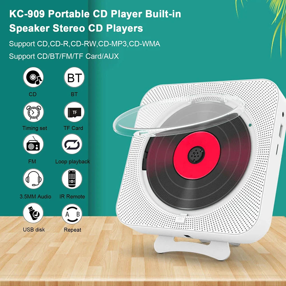 Wall-Mountable Bluetooth CD Player