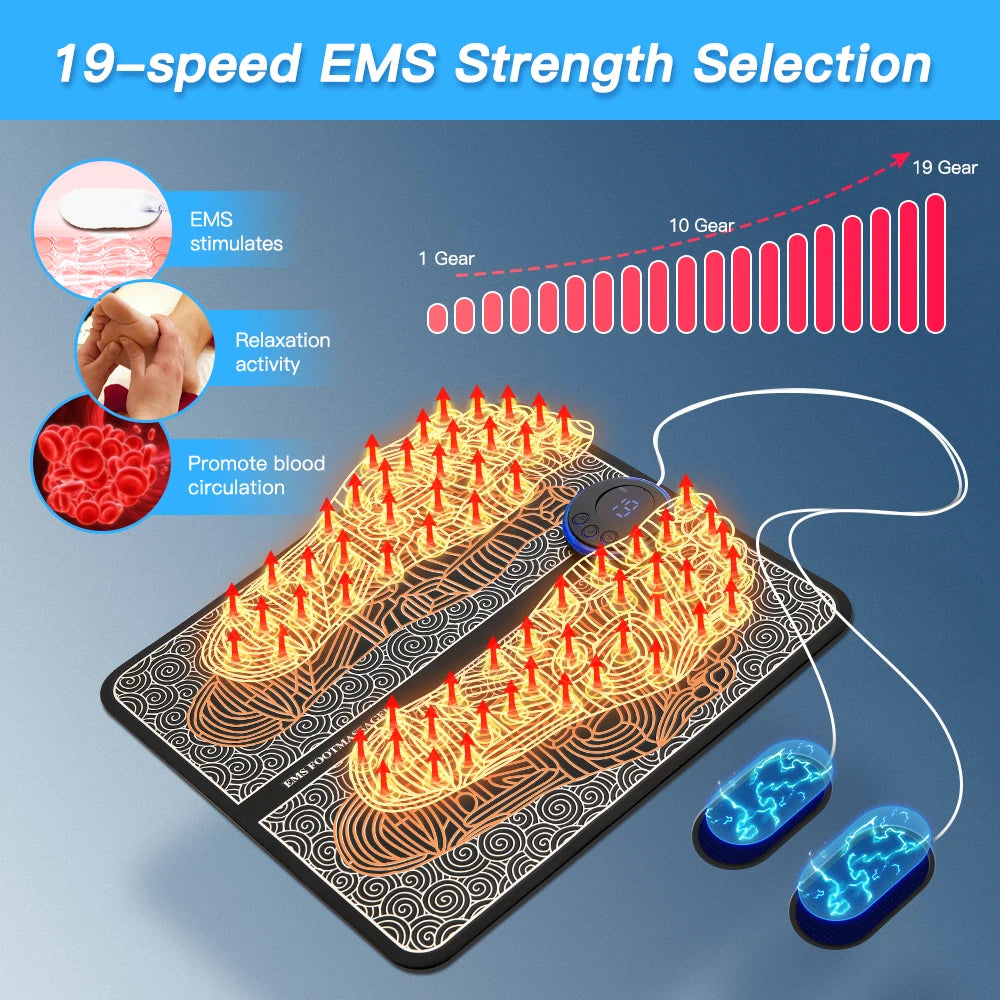 Electric EMS Foot Massager Pad