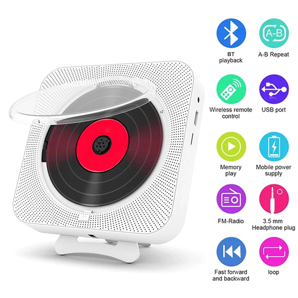 Wall-Mountable Bluetooth CD Player