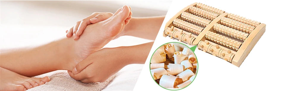 Wooden Foot Roller Massager