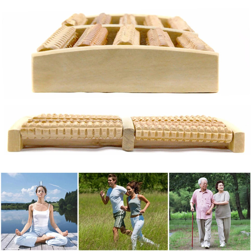 Wooden Foot Roller Massager