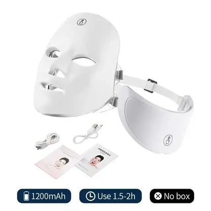 7-Color LED Facial Mask with Neck