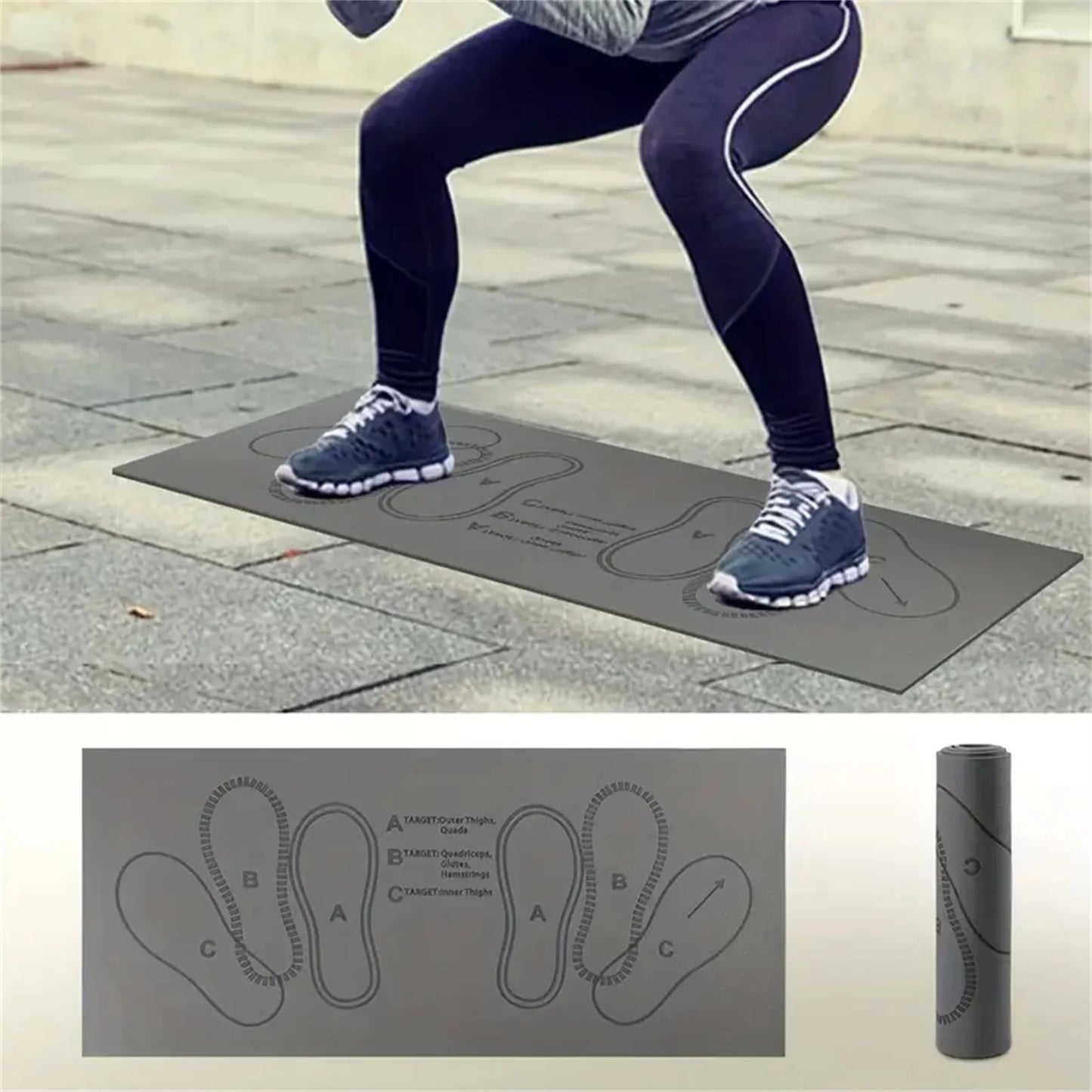 80×35cm Squat Step Position Guide Mat