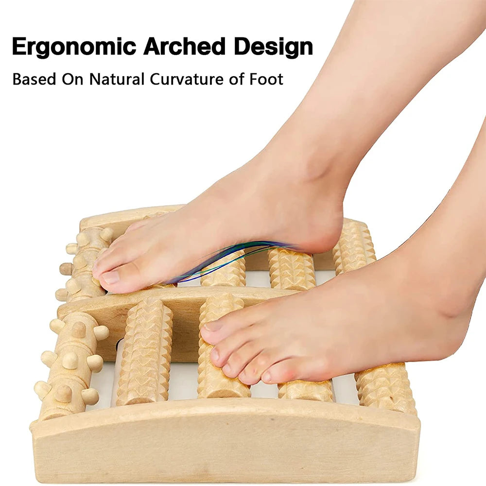 Wooden Foot Roller Massager